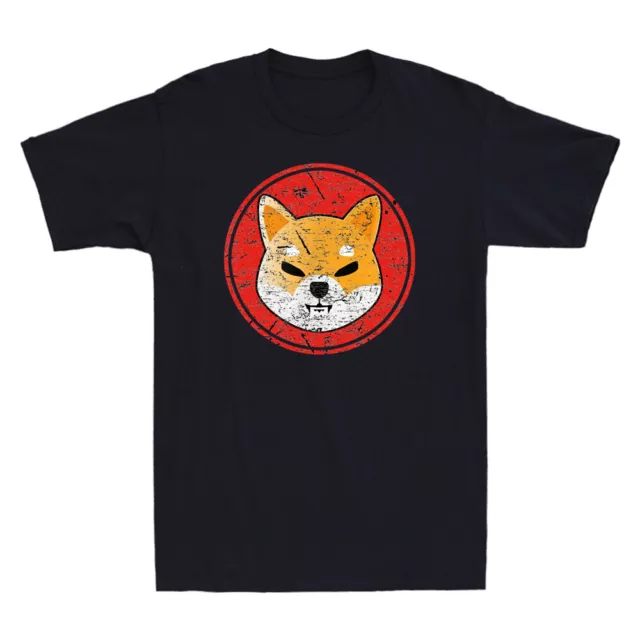 Shiba Inu Distressed Style Logo T-Shirt Shib to the Moon Vintage Men's T-shirt