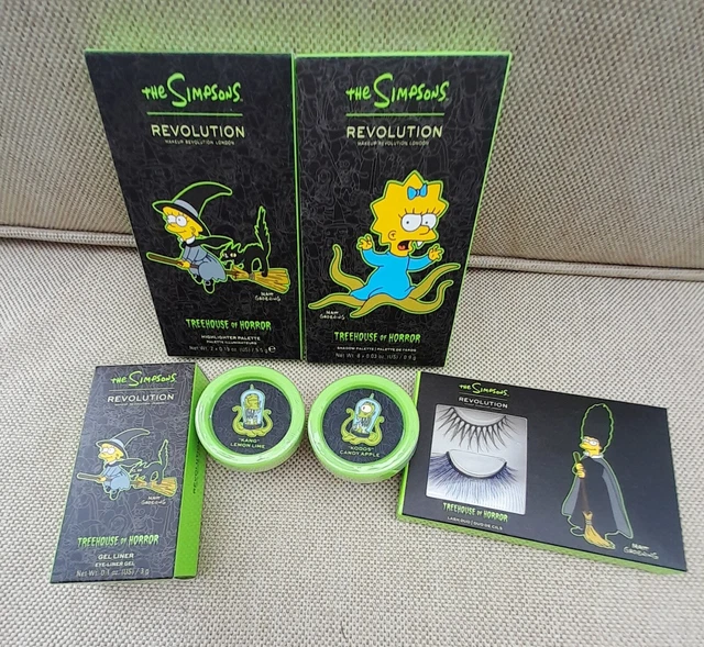 Paquete de 6 artículos de maquillaje TreeHouse of Horror Revolution de Los Simpson nuevo
