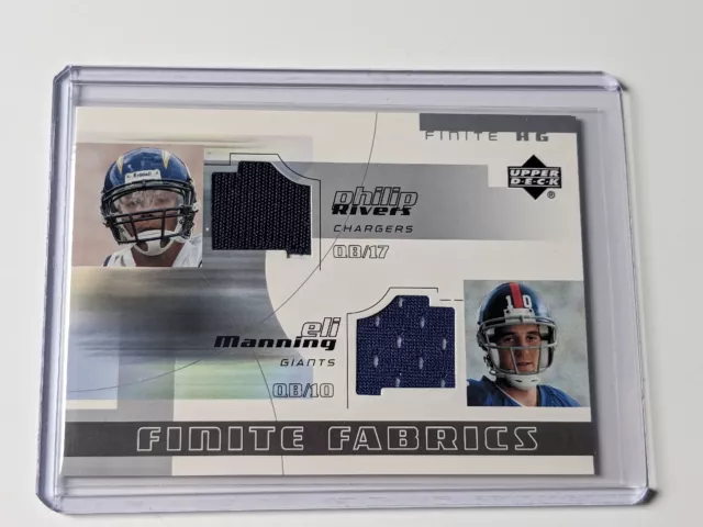Upper Deck Finite 2004 Eli Manning Giants Philip Rivers Chargers Rookie RC Patch