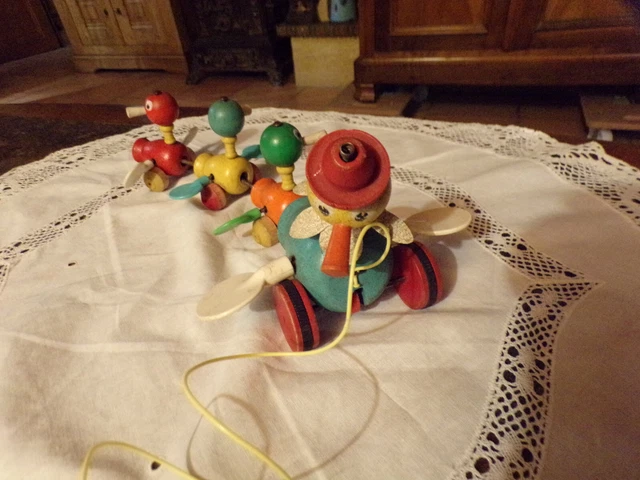 Jouet Ancien Clairbois à Tirer Musical - Années 1960, Vintage, En Plastique, Occasion
