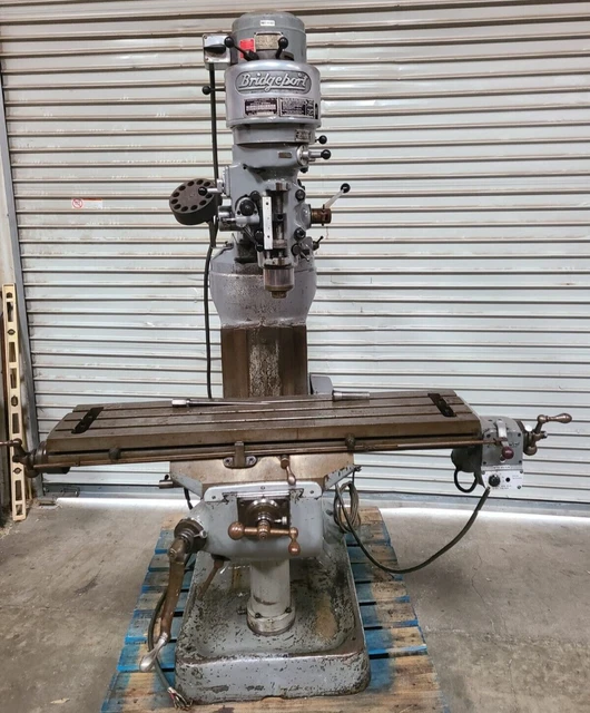 BRIDGEPORT VERTICAL MILL Milling Machine 9x42 Table Power Feed 3,563.