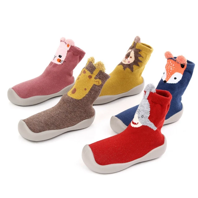 Pantofole antiscivolo bambini bambina ragazzi bambini calze scarpe di cotone inverno caldo 8