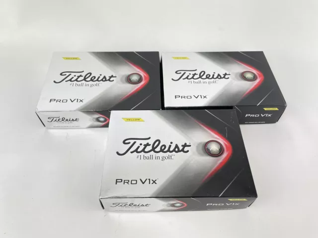 Titleist Pro V1X Yellow Golf Balls 3 Dozen (36) Brand New In Box