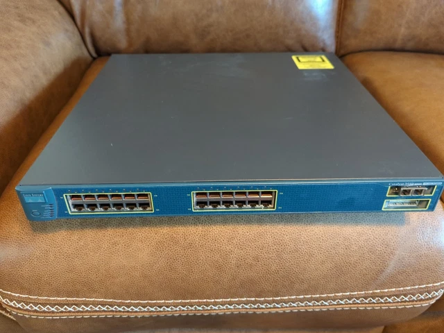 Cisco  Catalyst 3550 24 Port Rack Mount Managed PoE Network Switch, AC/DC power