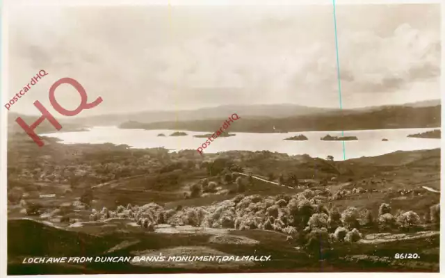 Picture Postcard__Loch Awe, from Duncan Bann's Monument, Dalmally [Valentine's]