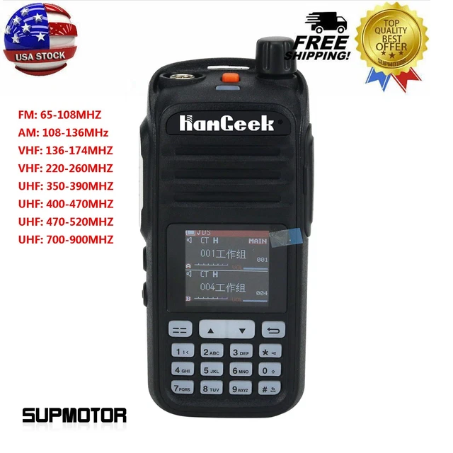 AM FM UHF VHF Radio 70520MHz Walkie Talkie Handheld Color LCD