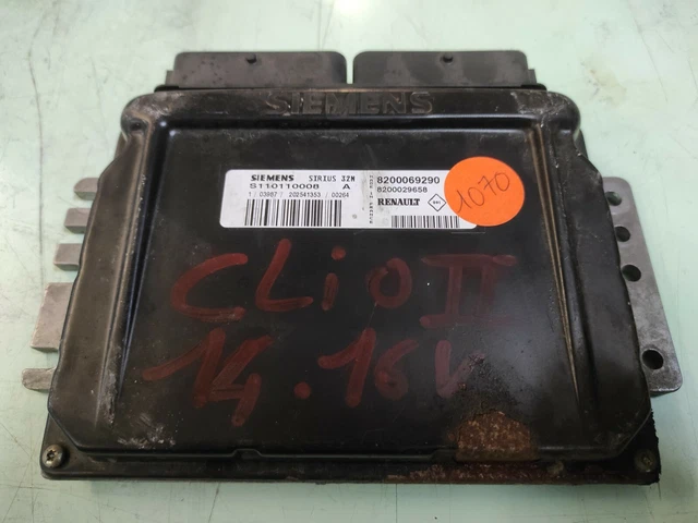 Calculateur Moteur Pour Renault Clio 1.2 SIRIUS32N - Réf. 8200162378, 8200029658, Occasion En état De Marche