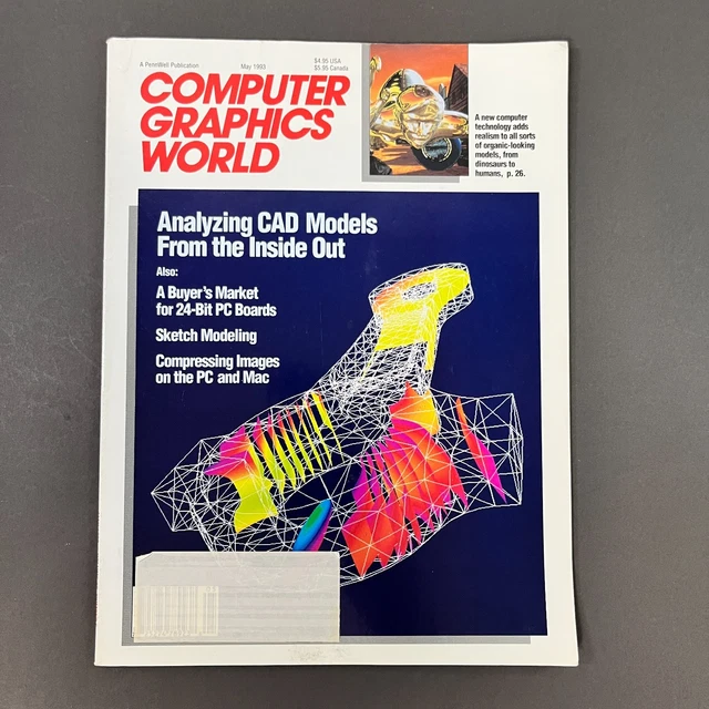 COMPUTER GRAPHICS WORLD - May 1993 Rare Vintage Magazine 3d Modeling ...
