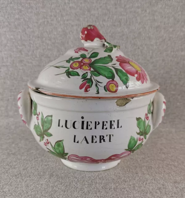 Rare Bouillon En Faience Des Islettes Patronymique 19 Eme