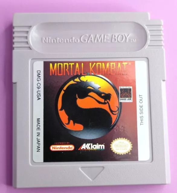 Mortal Kombat 1 (Nintendo Game Boy NGB, 1993) *Cart Only* Authentic Working!