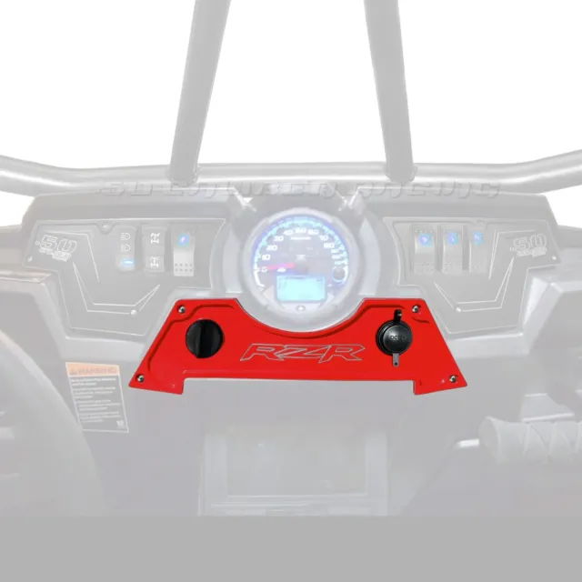 USA Made Billet Center Dash Panel Bezel Plate Polaris RZR XP1000 S 900 Turbo Red