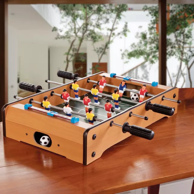 Wooden Mini Foosball Table Top Football Soccer Game Set Kids Family Desktop ToyO