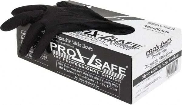 10 Pack PRO-SAFE 65590713 Disposable Gloves, 5 mil, Nitrile
