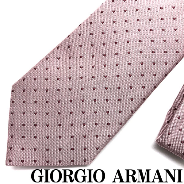 Giorgio Armani Tie Brand Silk Dot Pink Width Of The Tip 8cm a609