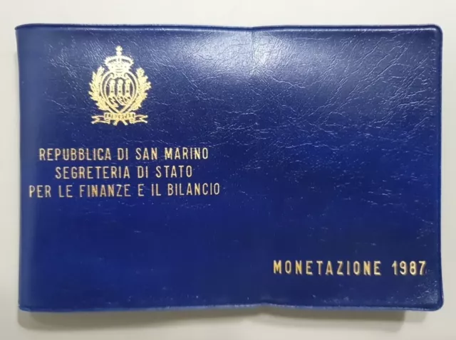 San Marino 1987 Divisionale 10 Valori Fdc Con 1000 Lire D'argento