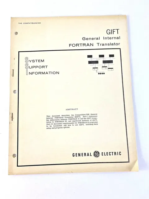 Vintage GE Fortran General Internal Translator Computer Ephemera IT