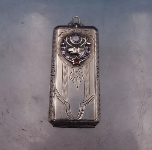 Breadner Mfg Co Sterling Silver Card Case for Stamps "BPOE Elk's Club" (#6993)