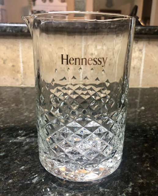 Hennessy Bar Spouted Pitcher Barware Libbey Glass Diamond Pattern