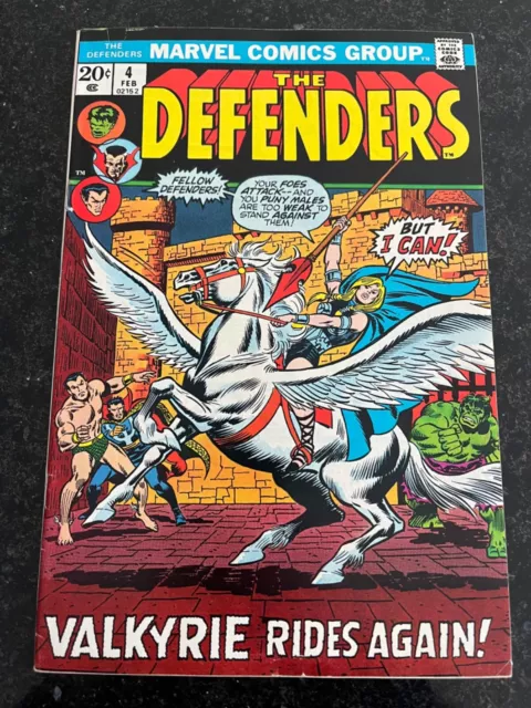 Defenders #4 FN/Vf 7.0 Marvel Comics  1973