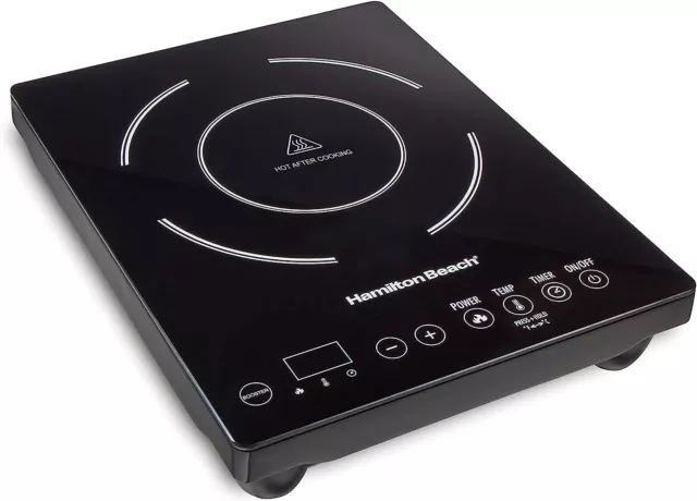 Induction Cooktop Single Burner 1800W 10 Temperature Setting 450F 110V Black NEW