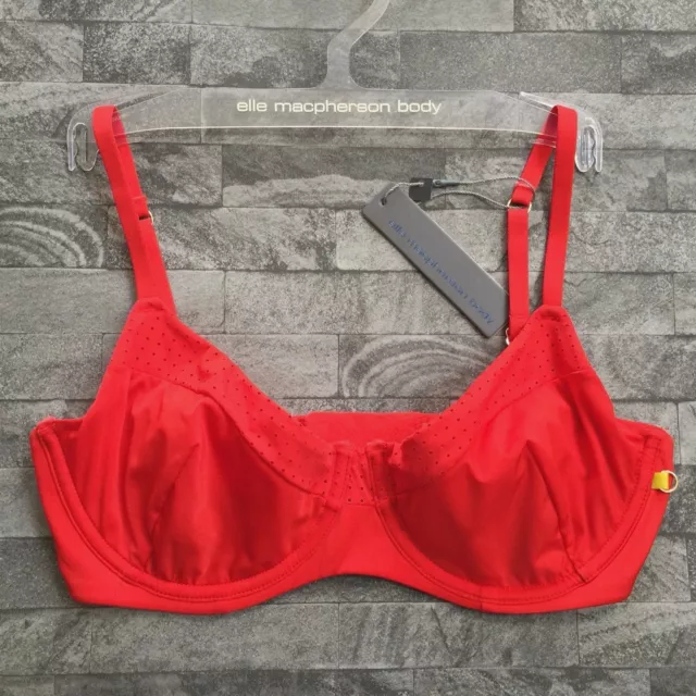 Elle Macpherson Smooth Breathable Fabric Underwired Red Bra Size 32C Retail £39