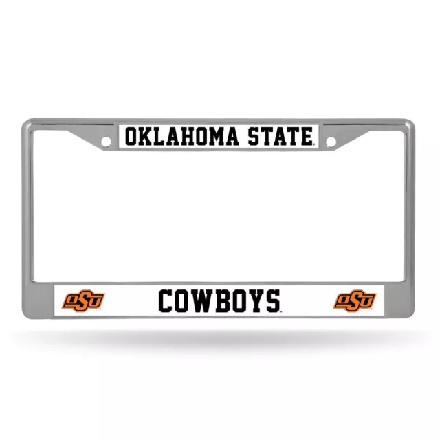 Oklahoma State Cowboys Chrome Metal License Plate Frame