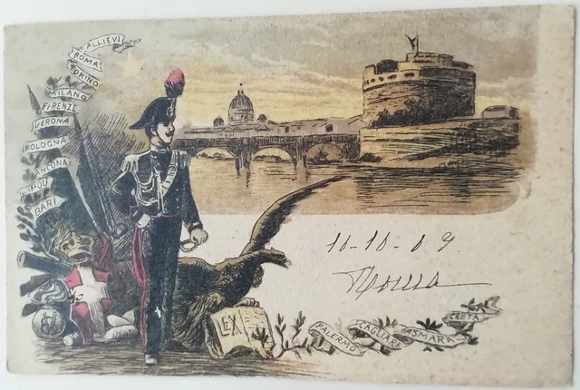 CARTOLINA CARABINIERI REALI Africa Colonie Interrogatorio Capitano Inizi 156021608611