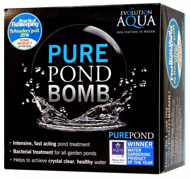 Evolution Aqua Pure Pond Bomb Cleaning Treatment Clear Healthy Fish Pond Water