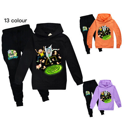 Rick And Morty Kids Boys T-shirt Hoodie Joggers Pants Tracksuit Top Shorts Sets