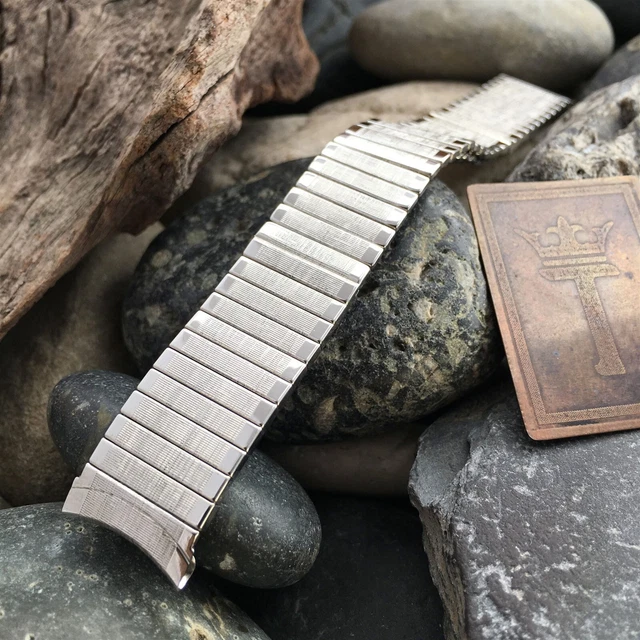 17.25mm Stainless Steel JB Champion USA nos 1960s New Old Vintage Watch Band