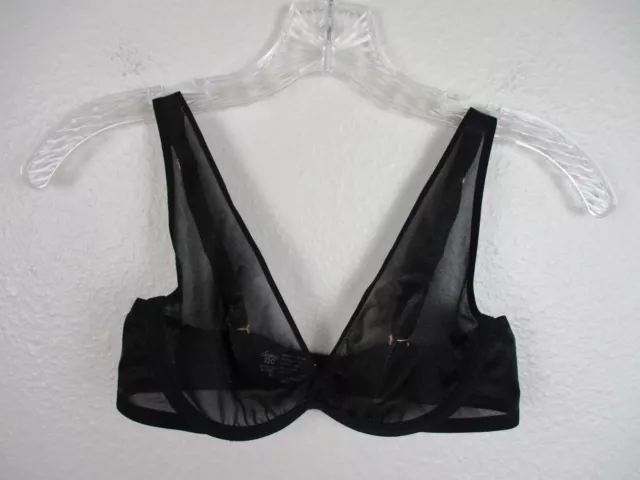 Soma Bra 32C Black Sheer Shape Plunge Style 0617 Adjustable Strap Convertible