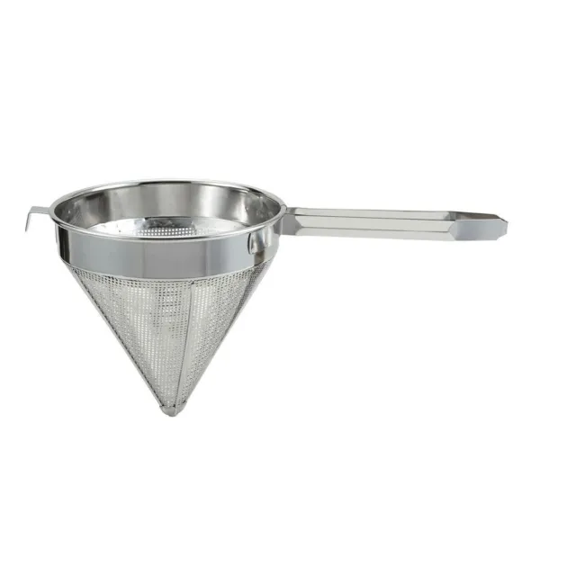 Winco CCS-10C, 10-Inch Coarse Mesh Strainer, Stainless Steel China Cap