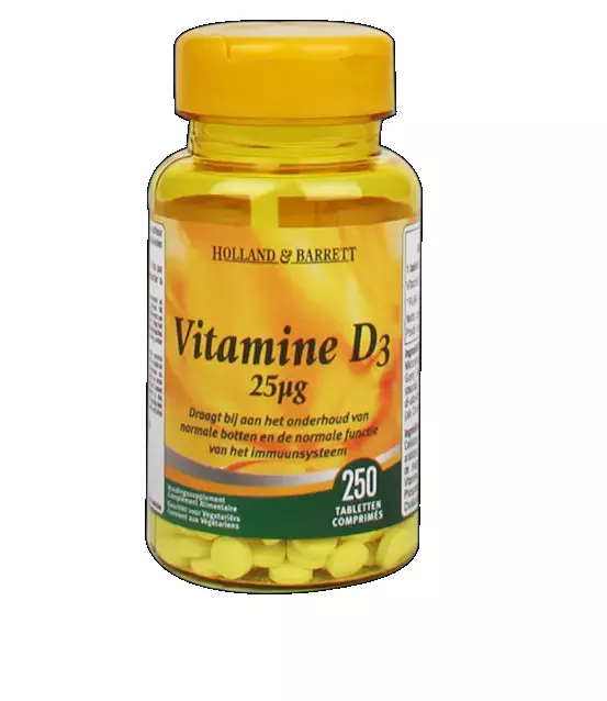 Holland & Barrett Vitamine D3 25mcg 250 Comprimés