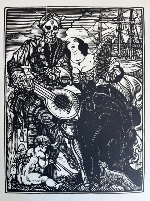 Maximilien Vox woodcut woodcut captain ship musician dead woman