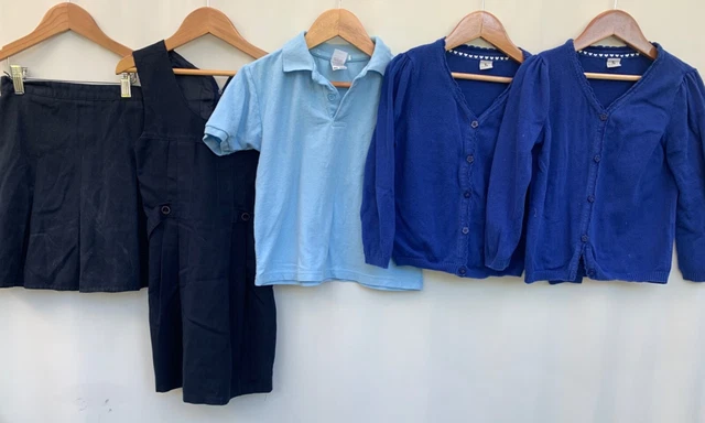 Girls Bundle school uniform age 6 years cardigans skirt polo dress TU George