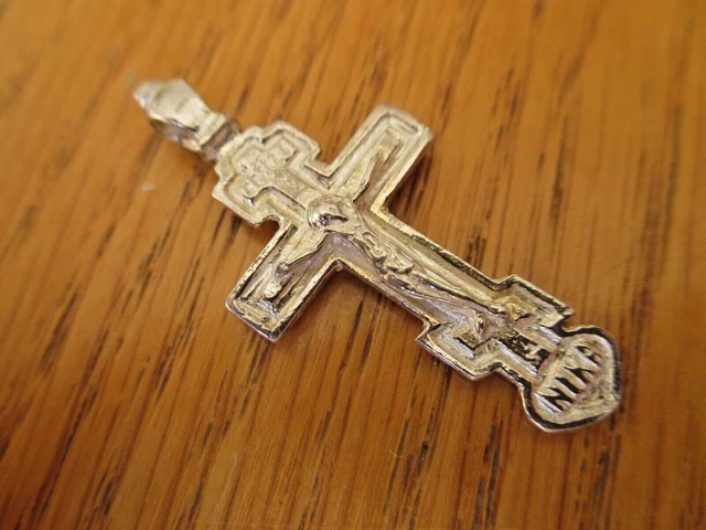 Bijou Argent 925 Massif Croix Orthodoxe Argent 925 Massif - Pendentif Foi Baptême Noirci Pendentif Baptême Noirci Bijou Argent 925 Massif Croix Orthodoxe Argent 925 Massif - Pendentif Foi Baptême Noirci Pendentif Baptême Noirci