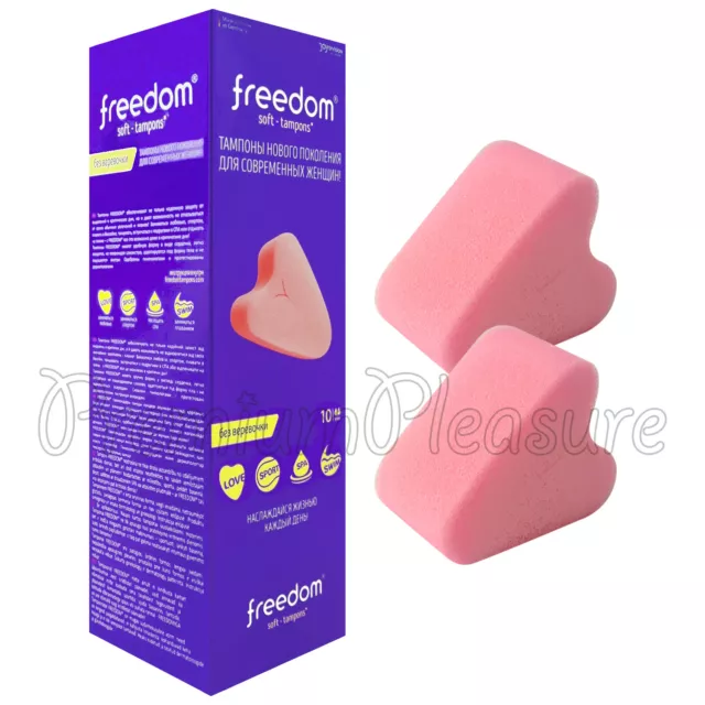 10 x Joydivision Freedom Soft Tampons Mini size Pink sponge for Sex Swim Spa Box