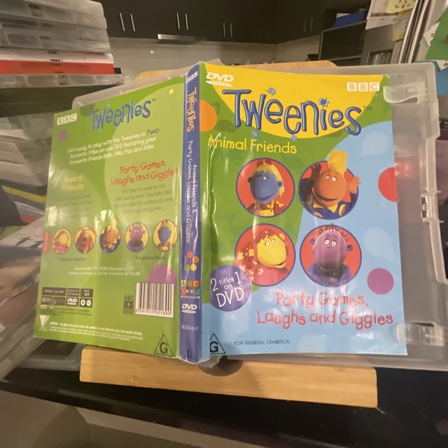 TWEENIES ANIMAL Friends Party Games Laughs And Giggles DVD 1998 TWEENIES ANIMAL Friends Party Games Laughs And Giggles DVD 1998