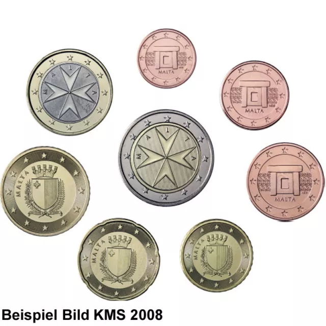 Malta KMS 2008 ST 1 Cent - 2 Euro lose Nominal 3,88 €