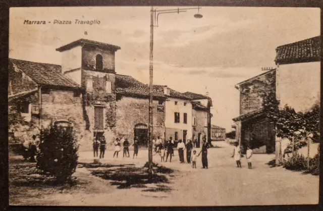 CARTOLINA MARRARA Piazza Travaglio - ANNO 1934 - fp Vg