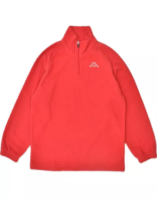 Kappa Herrenpullover mit Reißverschluss und Vliesausschnitt klein rot Polyester DA09