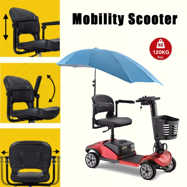 4 Wheel Electric Mobility Scooter Electric Motorised Power Portable Folding LED