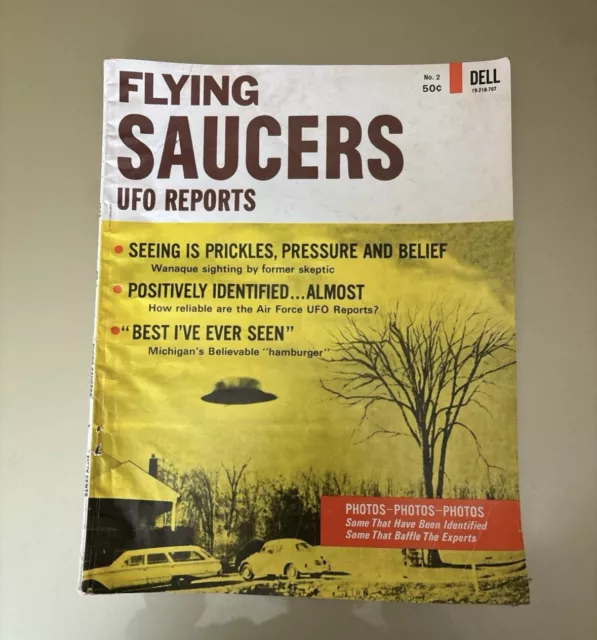 Vintage 1960s Flying Saucers UFO Reports Space Aliens Magazine No. 2 from 1967