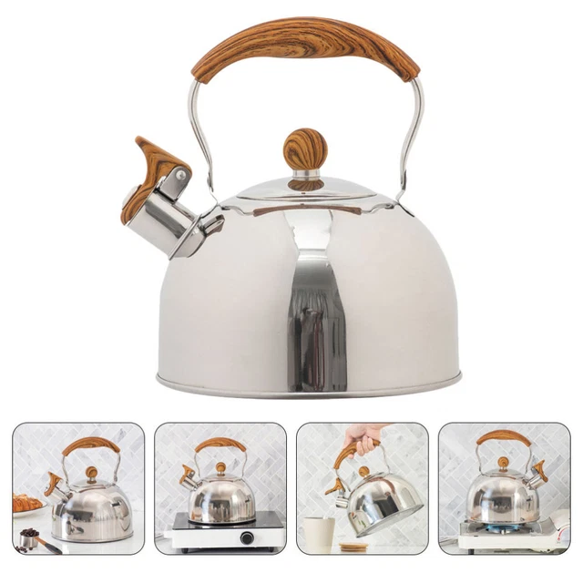 Stainless Steel Tea Pot Whistle Kettle Espresso Pot Insulation