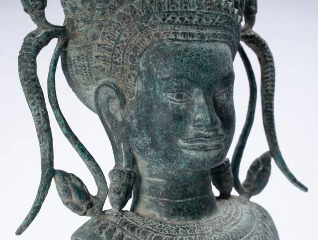 Antique Khmer Style Bronze Angkor Wat Apsara Torso or Angel Statue - 52cm/21"