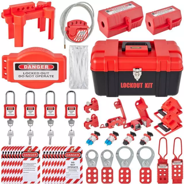 42-Piece Lockout Tagout Kits Electrical Safety Loto Kit Includes Padlocks, 5 of