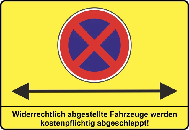 GicnKeuz Parkverbotsschild – 45,7 X 30,5 Cm, Reflektierendes Aluminium, Wetterfest, 2er-Pack Für Innen & Außen