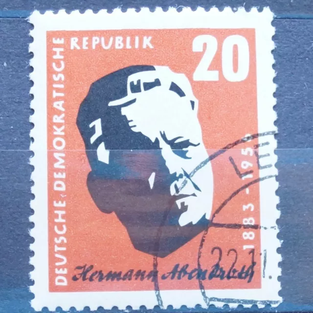 Mi.nr.605 🇩🇪 Ddr 1957 Porträt Des Dirigenten Hermann Abendroth Gestempelt