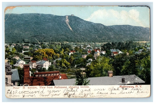 c1905 View From Matteawan Showing Incline Matteawan New York NY Antique Postcard