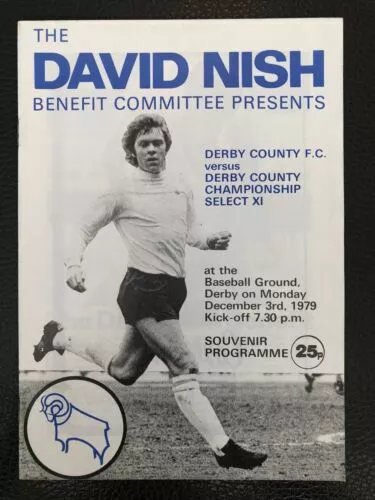 .1979. Derby County v Derby Championship Select X1 (David Nish Benefit).